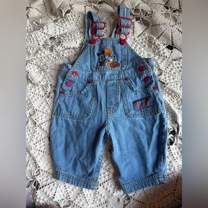 Vintage 90s Baby Mickey & Co. 3/6 Month Overalls